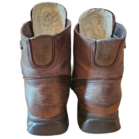 Anfibio Leather Boho Fall Winter Women's Ankle Boots Brown Sz 37. - Picture 7 of 15